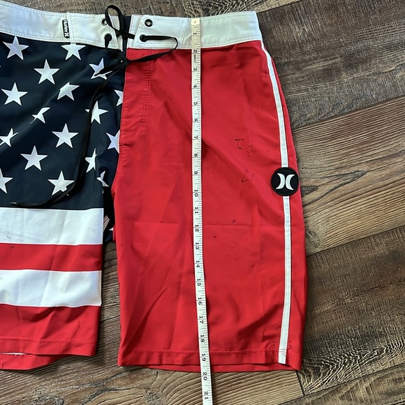 Hurley Board Shorts American Flag 🇺🇸 Swim Suit Men's Size 30 - Picture 6 of 8